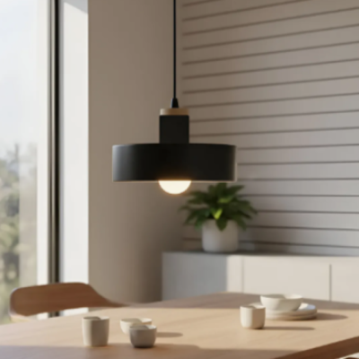 Colgante 1 Luz detalle Madera 