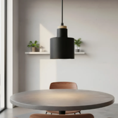 Colgante 1 Luz Metal Madera Nordico