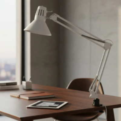 Lampara De Escritorio Articulable De Tablero Con Morza