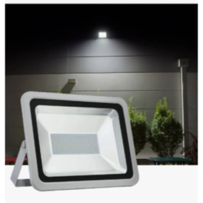 Reflector Led 50w Alta Potencia Exterior Diseño Gris Blanco Frío